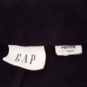 Gap black leggings with zippers in front and back of legs, Size P,  XS,